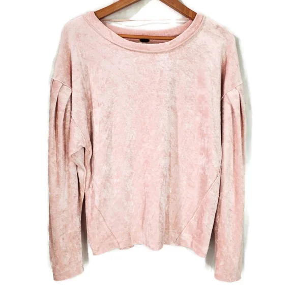 Free People Tops Free People Milan Crushed Velvet Top Layering Pullover Sweater - Picture 4 of 11